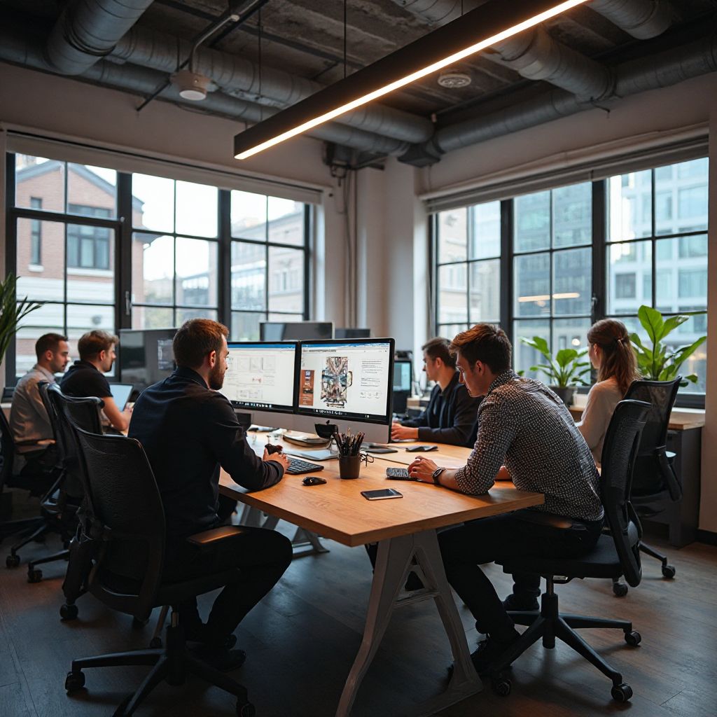 Modern office workspace